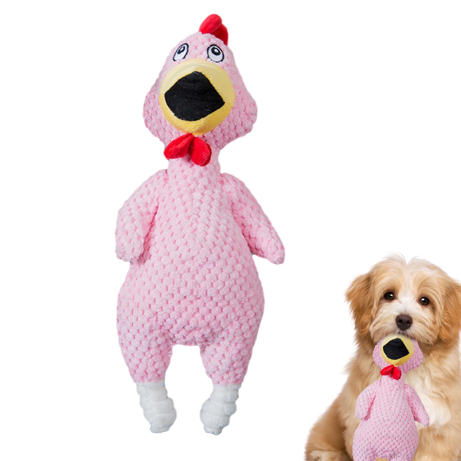 Juguete Peluche Gallina con Pito para Perros